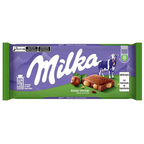 Milka Whole Hazelnut Chocolate Bar (CASE OF 17 x 100g)