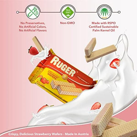 Ruger Austrian Strawberry Wafers (CASE OF 12 x 60g)