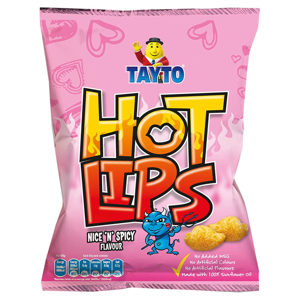 Tayto Hotlips Maize Snack (CASE OF 32 x 40g)