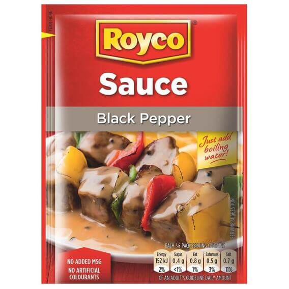 Royco Dry Sauces Black Pepper  (CASE OF 24 x 38g)