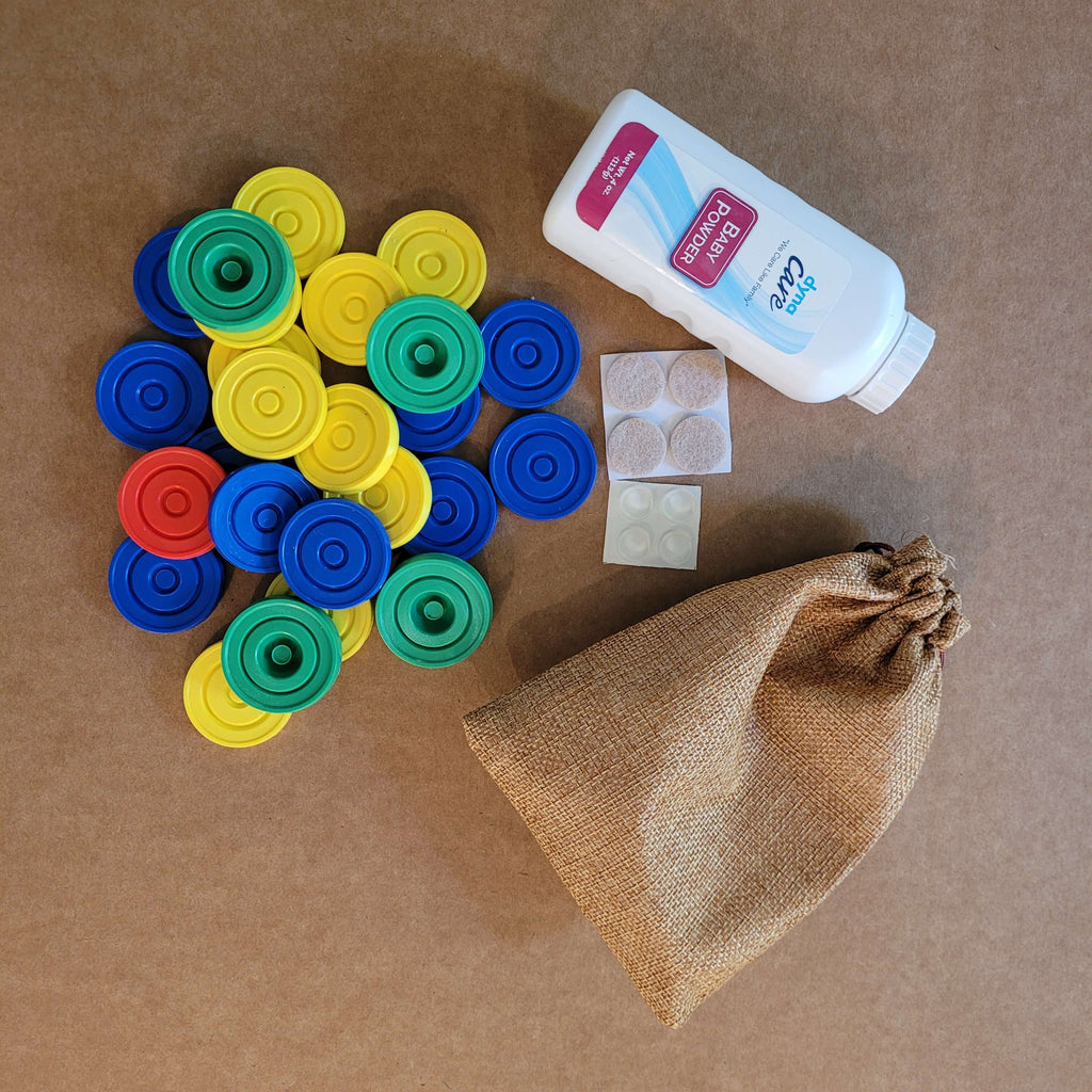 Mighty Forest Conqueror Fingerboard Pieces. Set Includes 10 Blue, 10 Yellow, 1 Red, and 4 Green Ghoons in a Bag (CASE OF 1 x 300g)