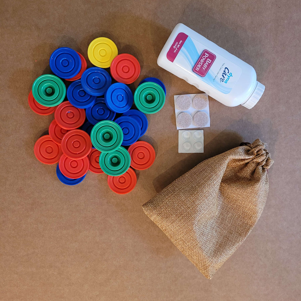 Mighty Forest Conqueror Fingerboard Pieces. Set Includes 10 Blue, 10 Red, 1 Yellow, and 4 Green Ghoons in a Bag (CASE OF 1 x 300g)