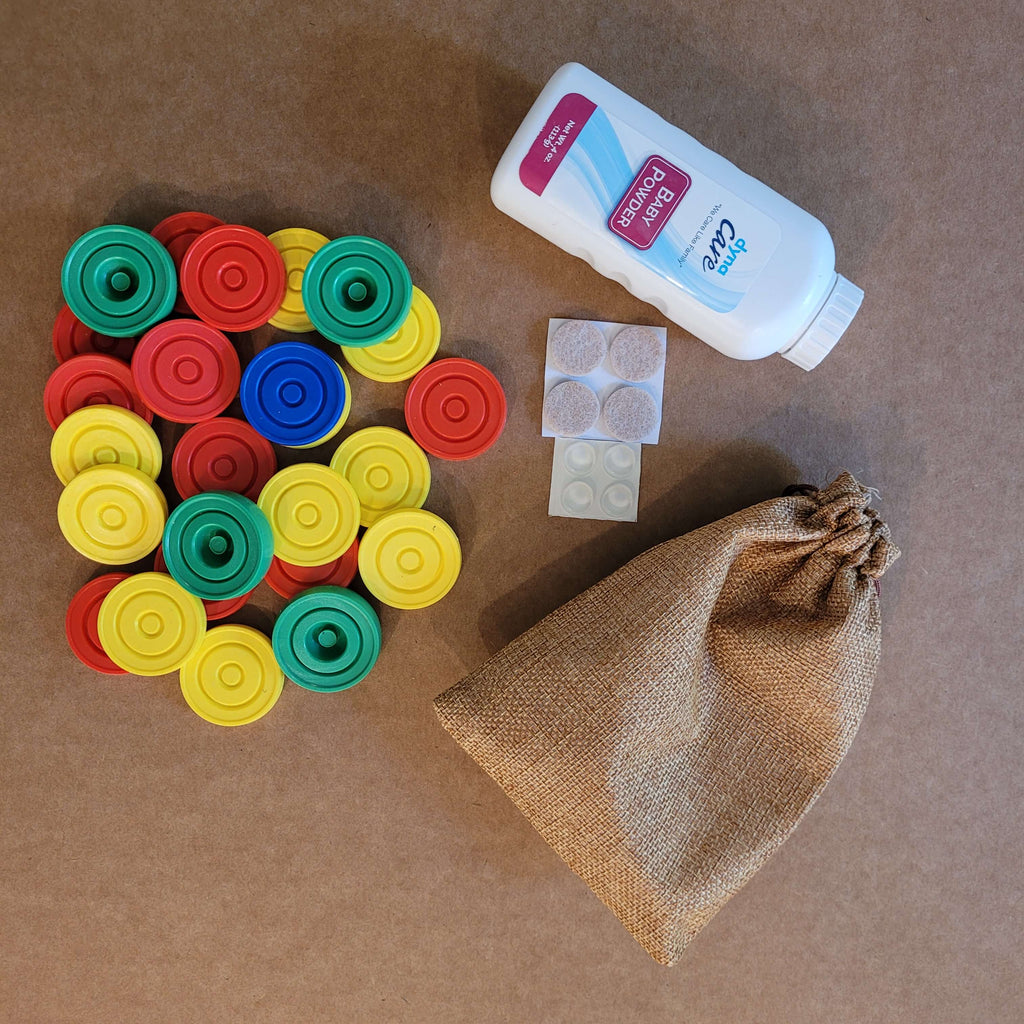 Mighty Forest Conqueror Fingerboard Pieces. Set Includes 10 Red, 10 Yellow, 1 Blue, and 4 Green Ghoons in a Bag (CASE OF 1 x 300g)