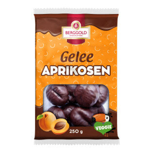 Berggold Gelee Aprikosen Schokoliert (CASE OF 20 x 250g)