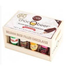Carre Belgian Beer Filled Chocolates Wooden Crate (CASE OF 12 x 150g)