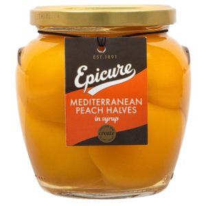 Epicure Peach Halves in Syrup Jar (CASE OF 6 x 540g)