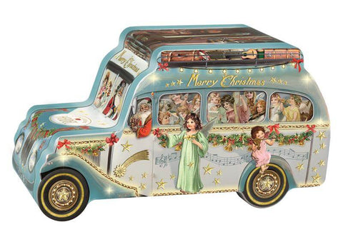 Heidel Christmas Angels Bus Tin with Assorted Chocolates (CASE OF 6 x 129g)