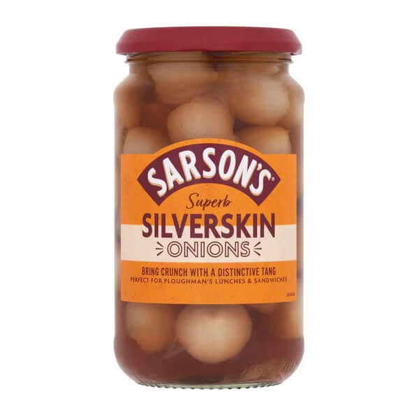 Sarsons Medium and Tangy Silverskin Onions (CASE OF 6 x 460g)