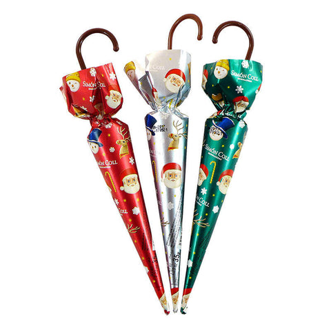 Simon Coll Christmas Umbrellas Solid Milk Chocolate (CASE OF 30 x 35g)