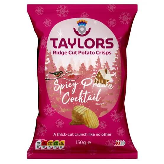 Taylors Spicy Prawn Cocktail Crisps Thick Cut (CASE OF 8 x 150g)
