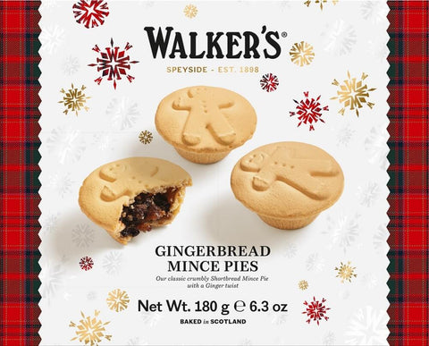 Walkers Gingerbread Men Mince Pies 4 Pack (CASE OF 12 x 245g)