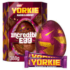 Nestle Yorkie Raisin and Biscuit Incredible Giant Egg Includes (CASE OF 4 x 388g)