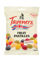 Taveners Fruit Pastilles Bag (CASE OF 12 x 165g)