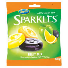 Beacon Sparkles Fruit Mixed Clear Candy (CASE OF 24 x 125g)