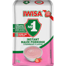 Iwisa Instant Porridge Strawberry (CASE OF 10 x 1kg)