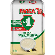 Iwisa Instant Porridge Vanilla (CASE OF 10 x 1kg)