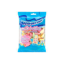 Manhattan Milk Bottles Sweets (CASE OF 24 x 125g)