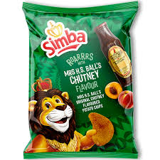 Simba Mrs H.S Balls Chutney Potato Chips (CASE OF 24 x 120g)