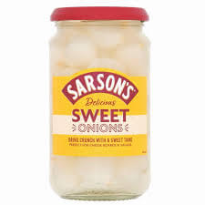 Sarsons Sweet and Mild Silverskins Onions (CASE OF 6 x 460g)