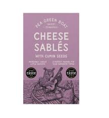 Pea Green Boat Cheese Sables Cumin Seeds (CASE OF 12 x 80g)