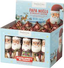 Simon Coll Hollow Milk Chocolate Santa Figure Tree Hangers (CASE OF 20 x 25g)