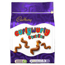 Cadbury Curly Wurly Squirlies Bag (CASE OF 10 x 100g)