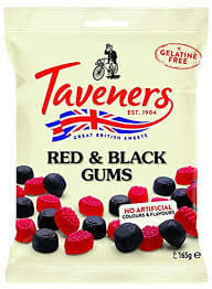 Taveners Red and Black Gums (CASE OF 12 x 165g)