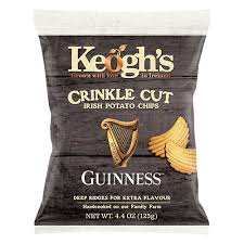 Keoghs Guinness Crinkle Cut Irish Potato Chips (CASE OF 12 x 125g)