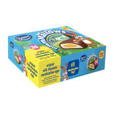 Beacon Marshmallow Eggs Box HEAT SENSITIVE ITEM. PLEASE ADD ITEM 122942 TO THE ORDER TO TRY TO PROTECT CHOCOLATES FROM HEAT DAMAGE (CASE OF 16 x 594g)