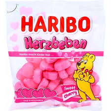 Haribo Sweet Cherry Hearts Gummies (CASE OF 12 x 160g)