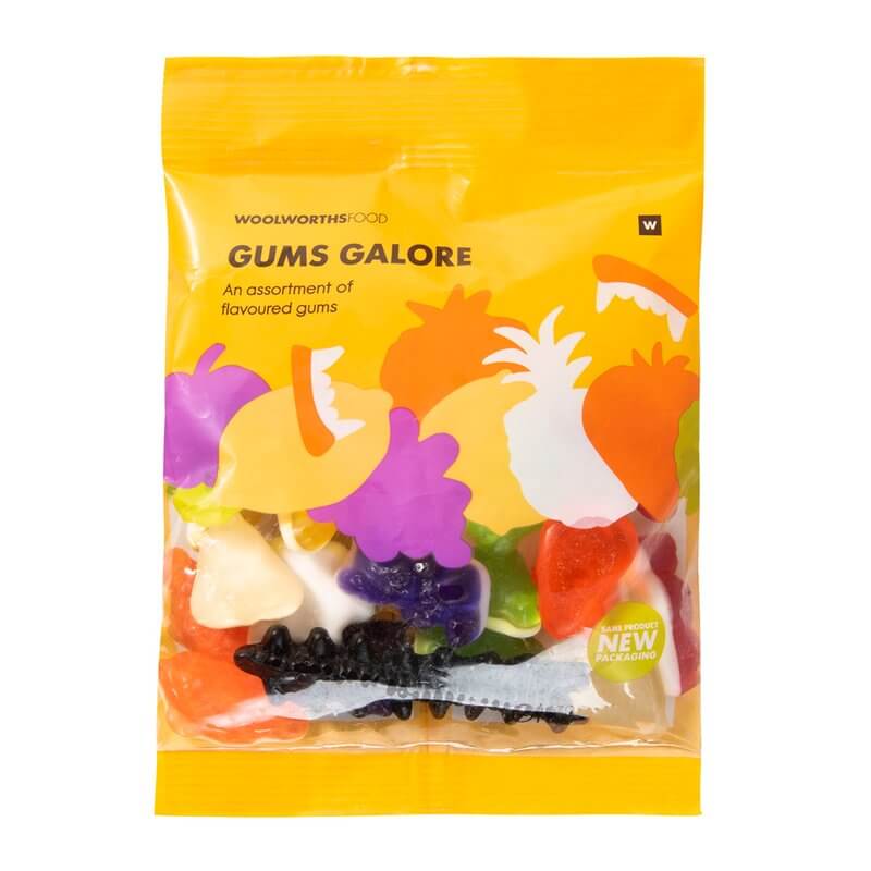 Woolworths Gums Galore (CASE OF 1 x 125g)