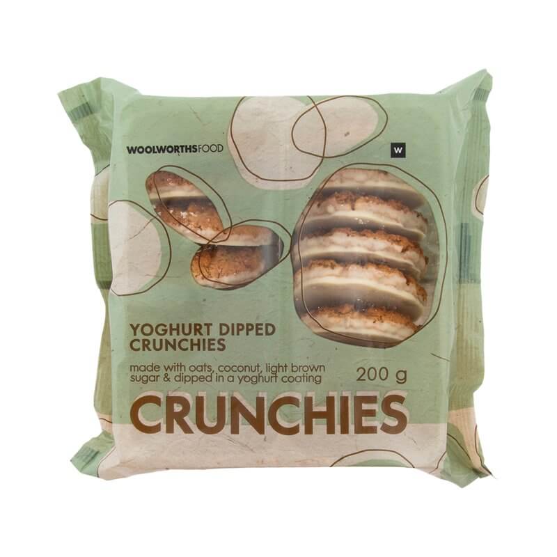 Woolworths Yoghurt Dipped Crunchie Biscuits (CASE OF 1 x 200g)