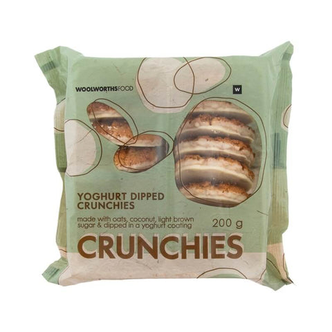 Woolworths Yoghurt Dipped Crunchie Biscuits (CASE OF 1 x 200g)