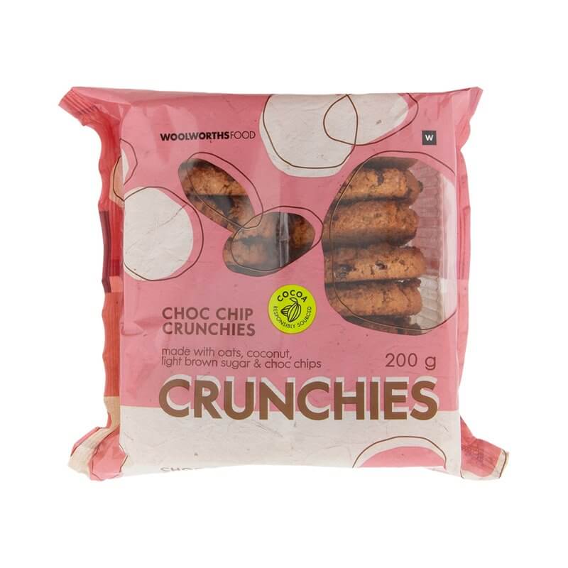 Woolworths Choc Chip Crunchie Biscuits (CASE OF 1 x 200g)