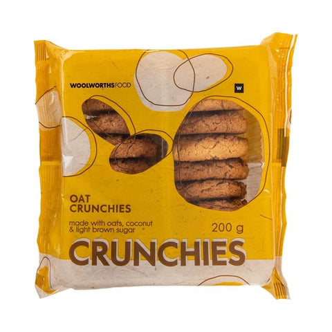Woolworths Oat Crunchie Biscuits (CASE OF 1 x 200g)