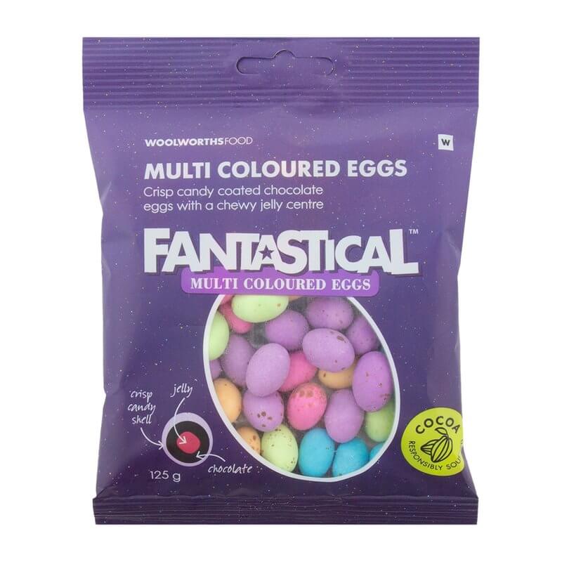Woolworths Fantastical Multi Coloured Eggs (CASE OF 1 x 125g)