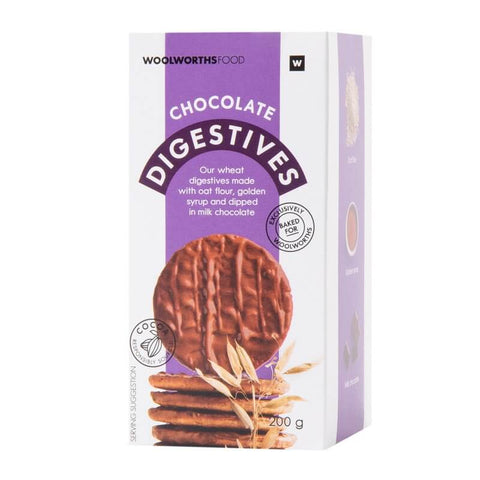 Woolworths Chocolate Digestives Biscuits Milk Chocolate (CASE OF 1 x 200g)