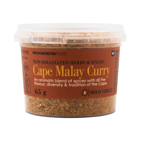 Woolworths Cape Malay Curry Spices Tub (CASE OF 1 x 65g)