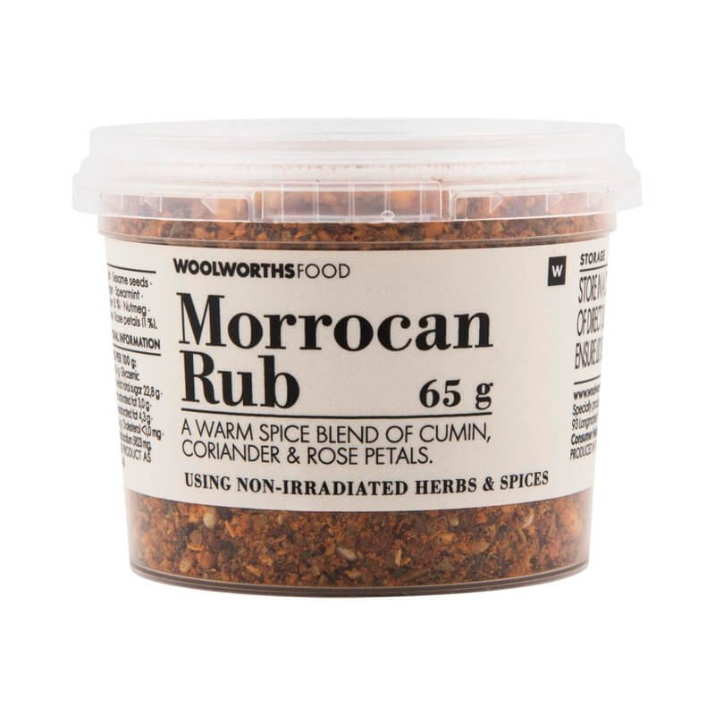 Woolworths Morrocan Rub Spice Tub (CASE OF 1 x 65g)