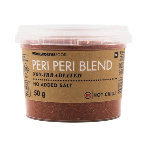 Woolworths Peri Peri Blend Spices Tub Hot Chilli (CASE OF 1 x 50g)