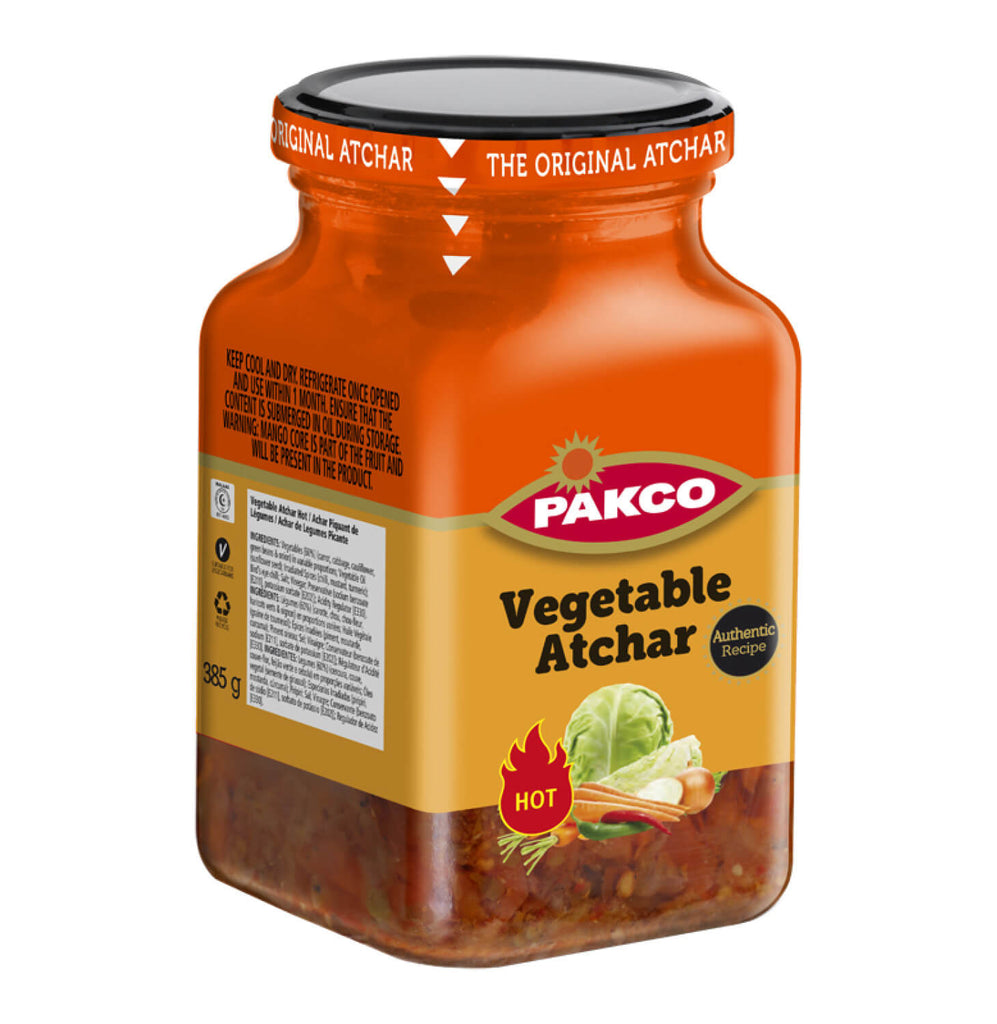 Pakco Pickles Vegetable Atchar Hot (CASE OF 6 x 385g)