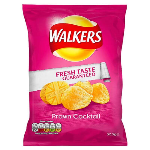Walkers Prawn Cocktail Flavor Crisps (CASE OF 32 x 32.5g)