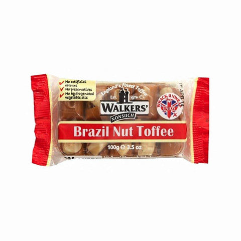 Walkers Toffee Brazil Nut Bar (CASE OF 10 x 100g)