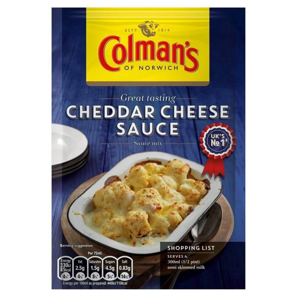 Colmans Seasoning Mix Cheddar Cheese Sauce (CASE OF 16 x 40g)