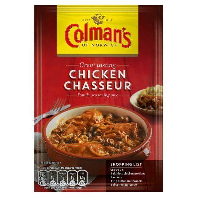 Colmans Seasoning Mix Chicken Chasseur (CASE OF 10 x 43g)