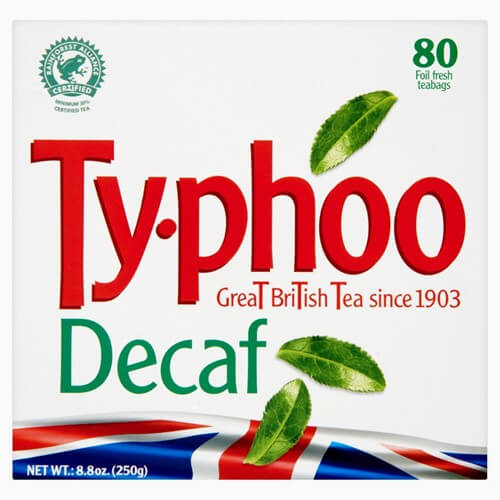 Typhoo Decaf (Pack of 80 Tea Bags) (CASE OF 6 x 250g)