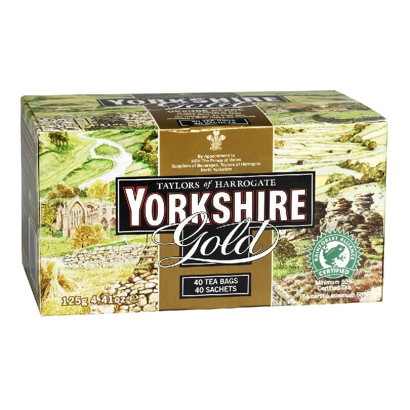 Taylors of Harrogate Yorkshire Gold (Pack of 40 tea Bags) (CASE OF 5 x 125g)