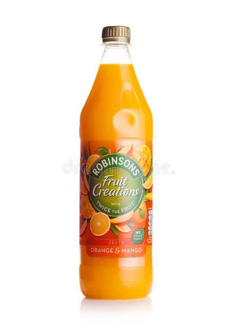Robinsons Squash Zesty Orange and Mango No Added Sugar (CASE OF 12 x 1L)