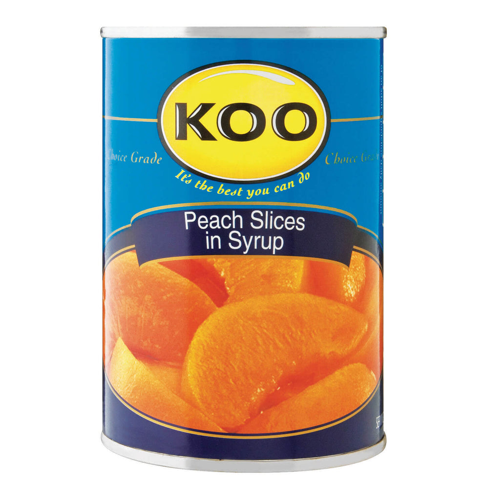 Koo Peach Slices in Syrup (Kosher) (CASE OF 12 x 410g)
