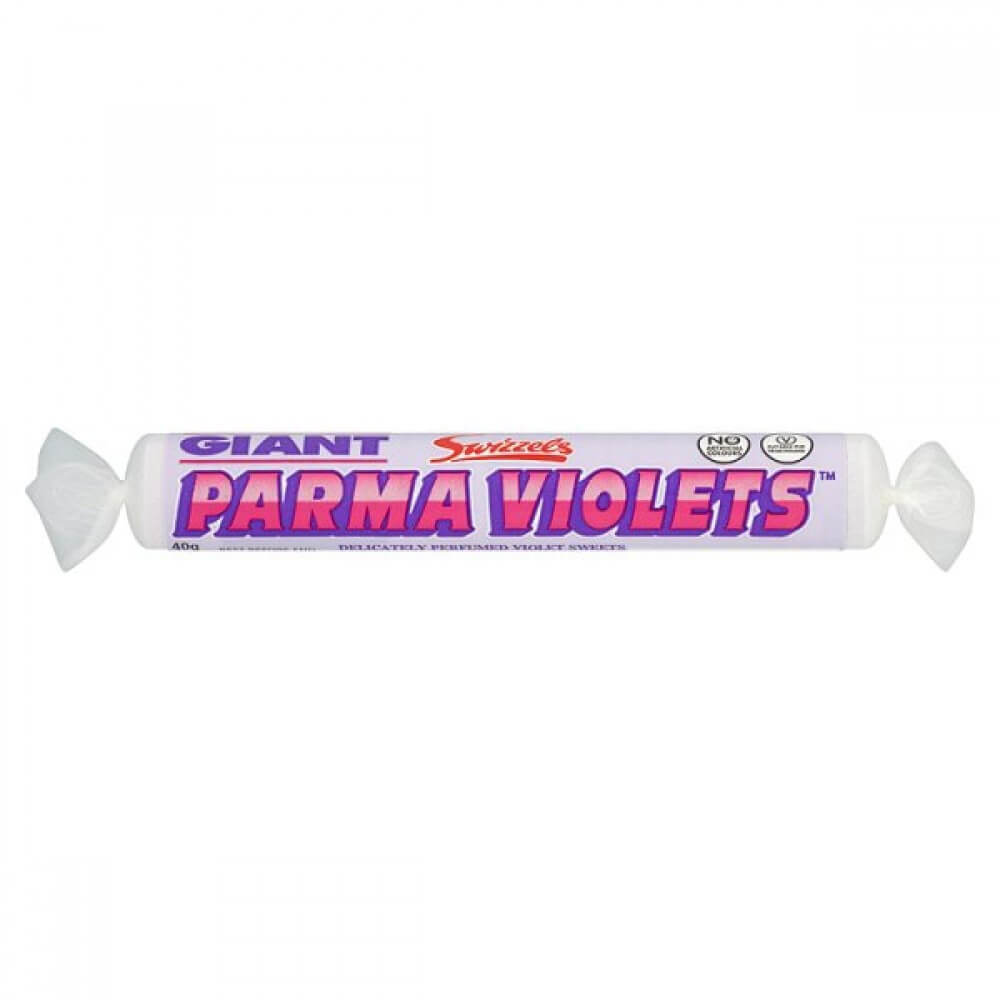 Swizzles Matlow Parma Violets Giant Roll (CASE OF 24 x 40g)